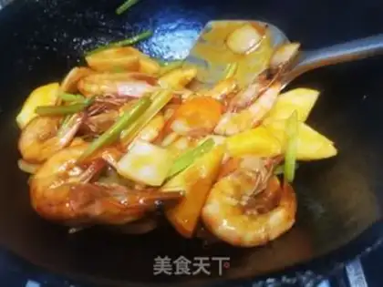 Make Fruit greasy shrimp step 9