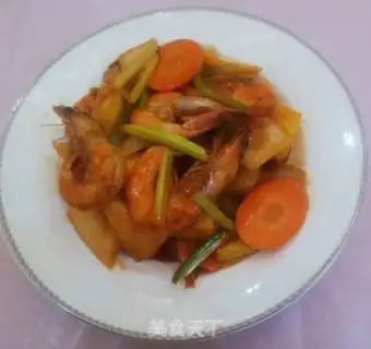 Make Fruit greasy shrimp step 10