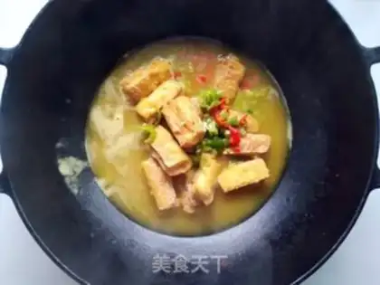 Make Curry shrimp swollen tofu step 8