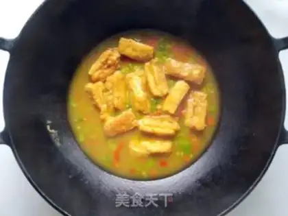 Make Curry shrimp swollen tofu step 9