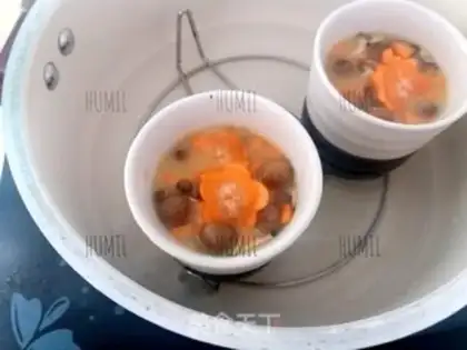 Make Crab mushrooms steam eggs step 5