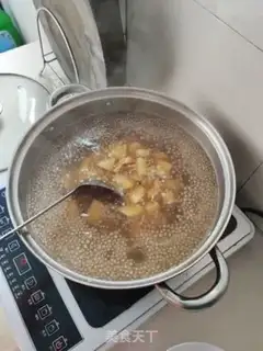 Make Sesame soup and sweet potatoes step 7