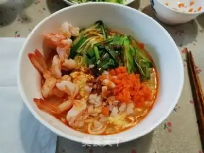 Make Shrimp noodles step 21