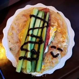 Make Bacon egg grab cake step 7
