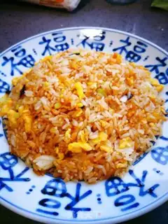 Make Onion egg fried rice step 7