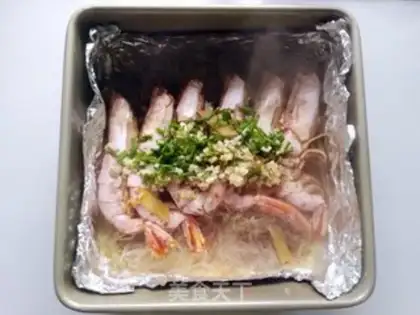 Make Garlic fans roast shrimp step 8