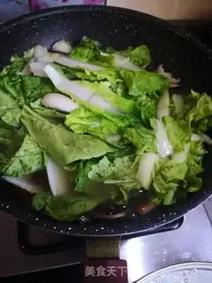 Make Little cabbage mushroom fan soup step 8