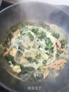 Make Spinach omelet soup step 3