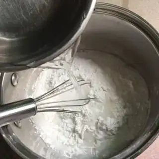 Make Egg sausage powder step 2