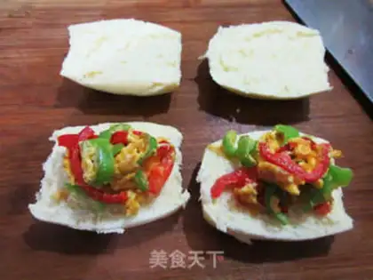 Make Corn buns and paprika eggs step 7