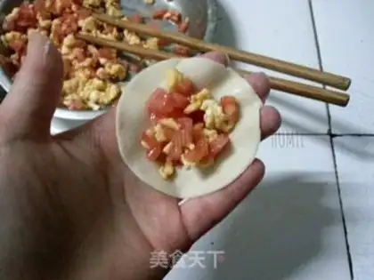 Make Tomato egg dumplings step 2
