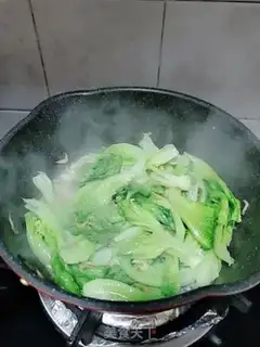 Make Shrimp-skin, lettuce step 3