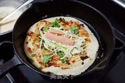Make Green bean pancakes step 4