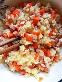 Make Gold rice omelet step 5