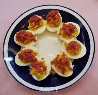 Make Ham devil eggs step 6