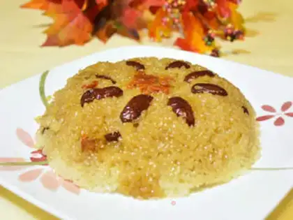 Make Red dates, red sugar, veggie rice step 8