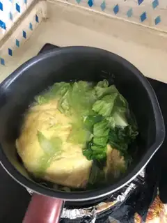 Make Chicken oil, eggnog soup step 3