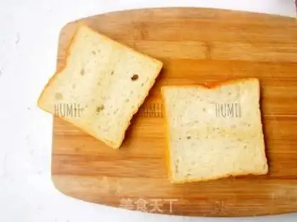Make Red bean-cracker toast step 1
