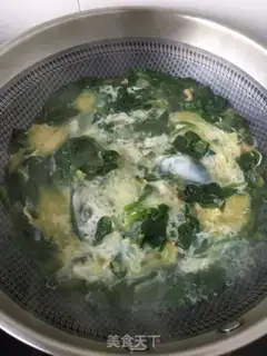 Make Seamy spinach egg soup step 13