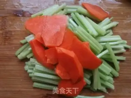 Make Carrot celery fried step 1