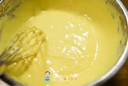 Make Meat pine pong pan cake step 7