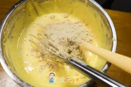Make Meat pine pong pan cake step 9