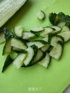 Make Cracker cucumber with bean skin step 4