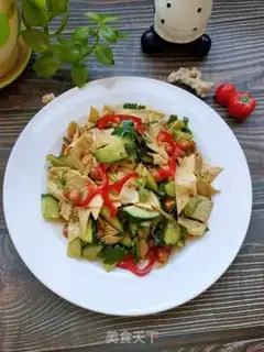 Make Cracker cucumber with bean skin step 8