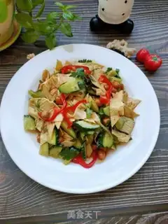 Make Cracker cucumber with bean skin step 9