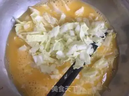 Make Chicken hot peppers fried eggs step 5