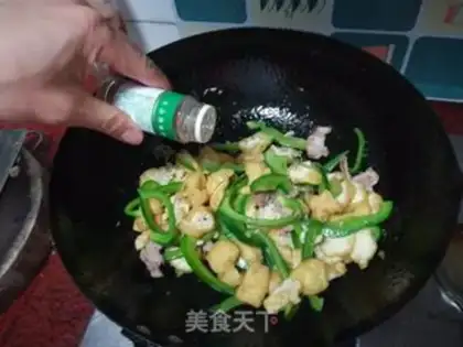 Make Tofu makes hot peppers step 7