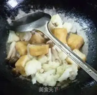 Make Crab mushrooms and tofu florist step 8