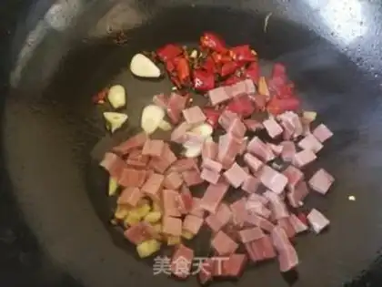 Make Cream and ham step 6