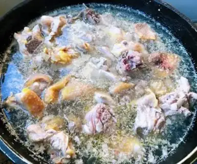 Make Chicken with white fruit step 1