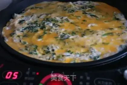 Make Egg spinach step 11