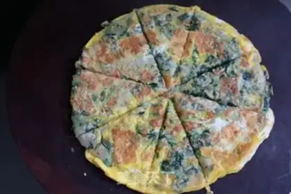 Make Egg spinach step 15