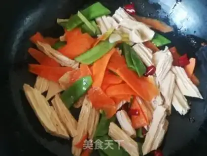 Make Carrot. Dutch beans step 7