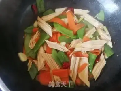 Make Carrot. Dutch beans step 9