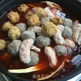 Make Beefballs, spicy pot step 8