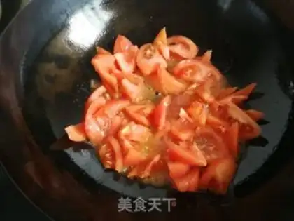 Make Tomato duck egg fried cake step 5