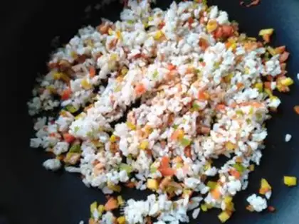 Make Vegetable rice step 5