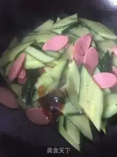 Make Cucumber ham and sausage step 5