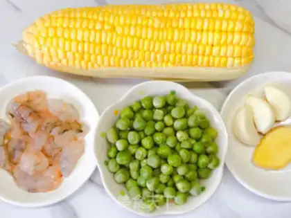 Make Corn pea shrimp step 0