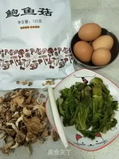 Make The abalone mushroom sprouts the eggs step 0