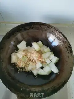 Make Shrimp-skin-burning melon step 3