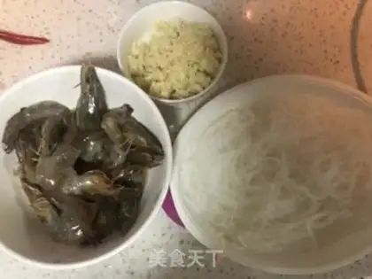 Make Garlic fan shrimp step 0
