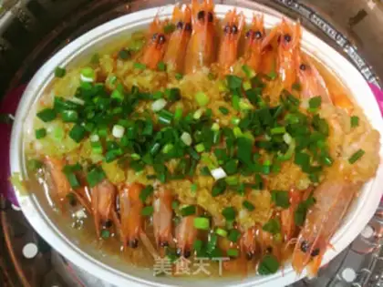 Make Garlic fan shrimp step 5