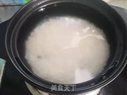 Make Red-tree rice congee step 1