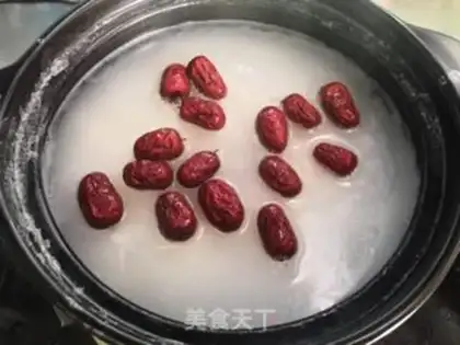 Make Red-tree rice congee step 6
