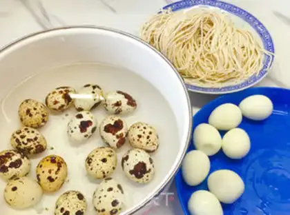Make The golden quail egg step 2